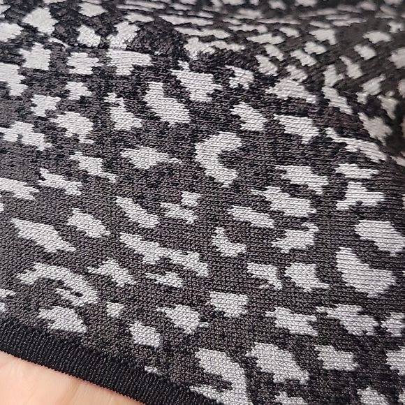 REBECCA TAYLOR Size Medium Black & Lilac Knitted Viscose Blend Dress - Picture 3 of 11